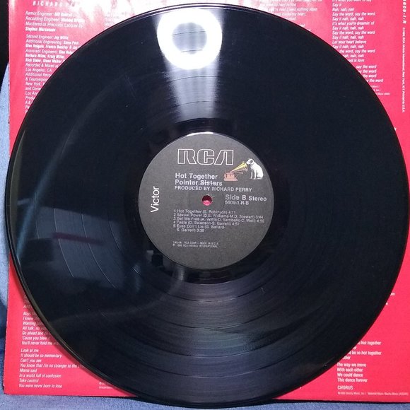 Pointer Sisters Hot Together 1986 Vinyl Record - Picture 4 of 4